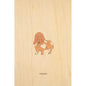 Carte en bois petit gramme coucou W