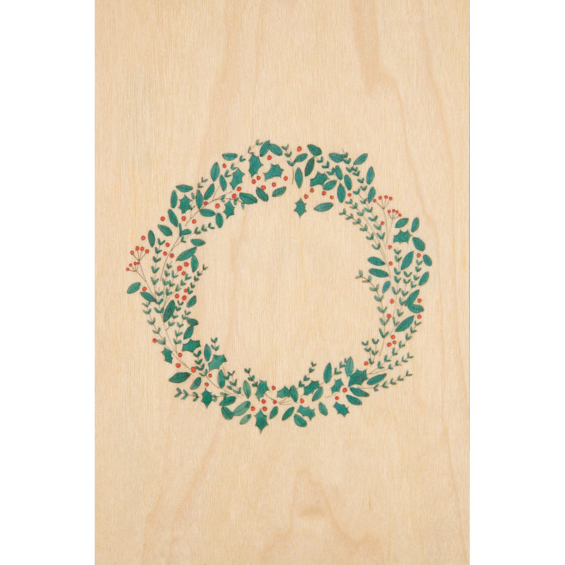 Carte en bois petit gramme couronne W