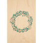 Carte en bois petit gramme couronne W
