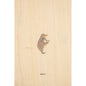 Carte en bois petit gramme merci W