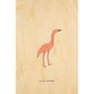 Carte en bois petit gramme rose W