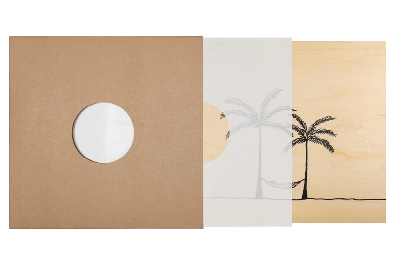 Poster 33T en bois n et b hamac W