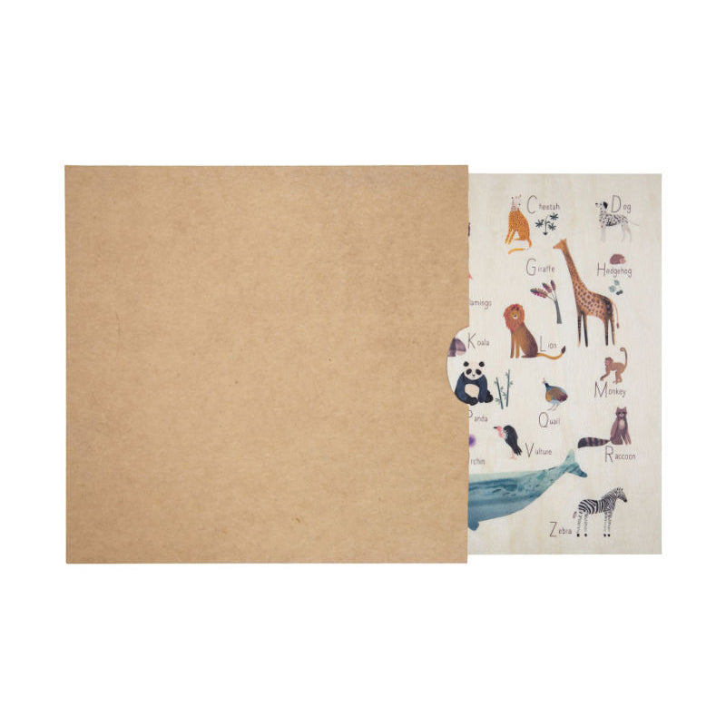 Poster 45T en bois abc abecedary W