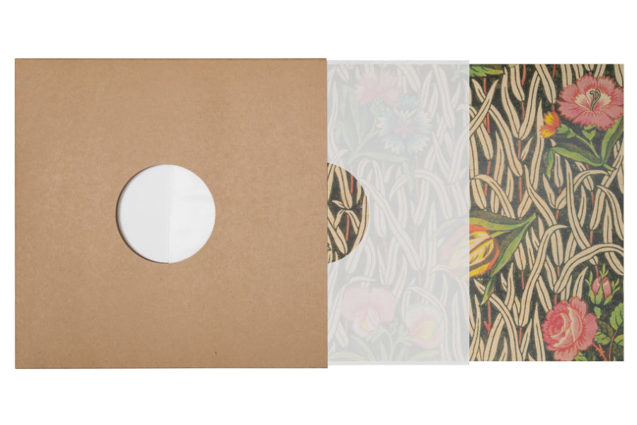 Poster 33T en bois toile de jouy bonnes herbes W