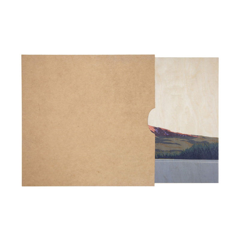 Poster 45T en bois vintage canoe W