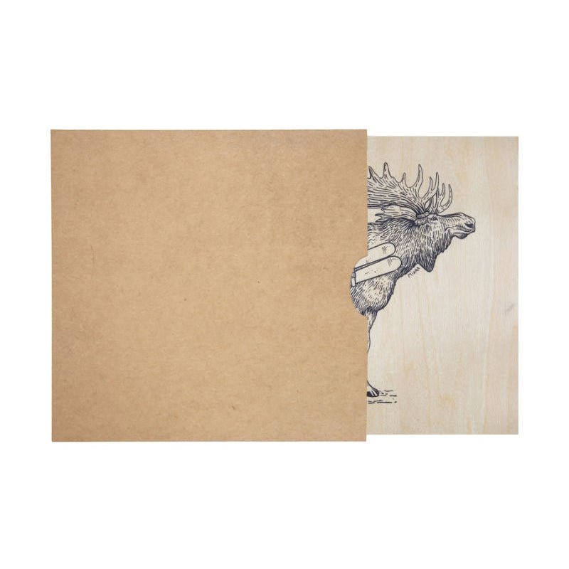 Wood 7in poster en bois winter élan W