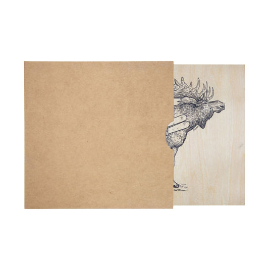 Poster 45T en bois winter élan W