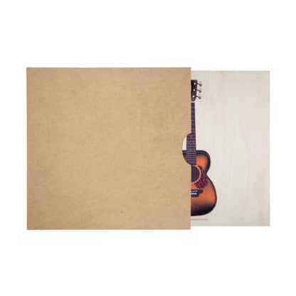 Wood 7in poster en bois into the wild guitare W