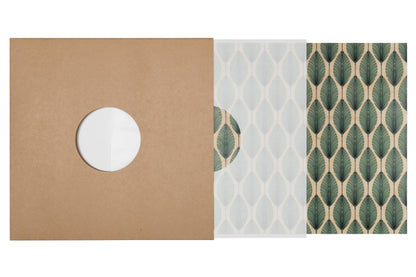 Poster 33T en bois art deco leaves W