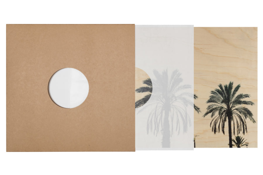 Poster 33T en bois photos palm W