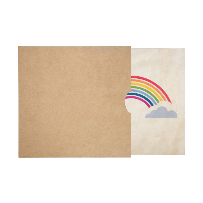 Poster 45T en bois Miami rainbow W