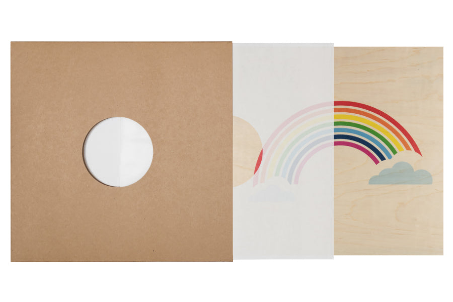 Poster 33T en bois Miami rainbow W