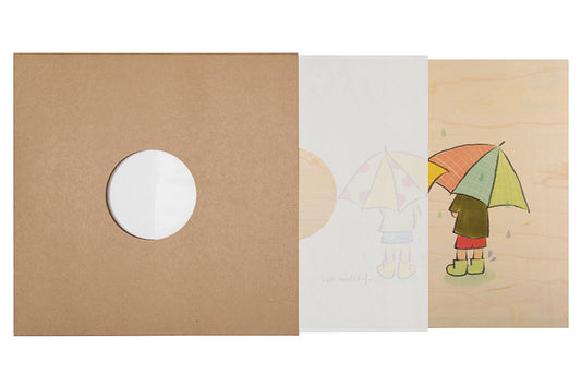 Poster 33T en bois kids 3 rainy day W