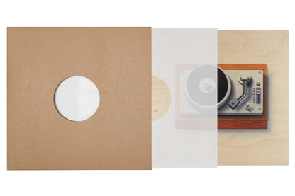 Poster 33T en bois music icons turntable W