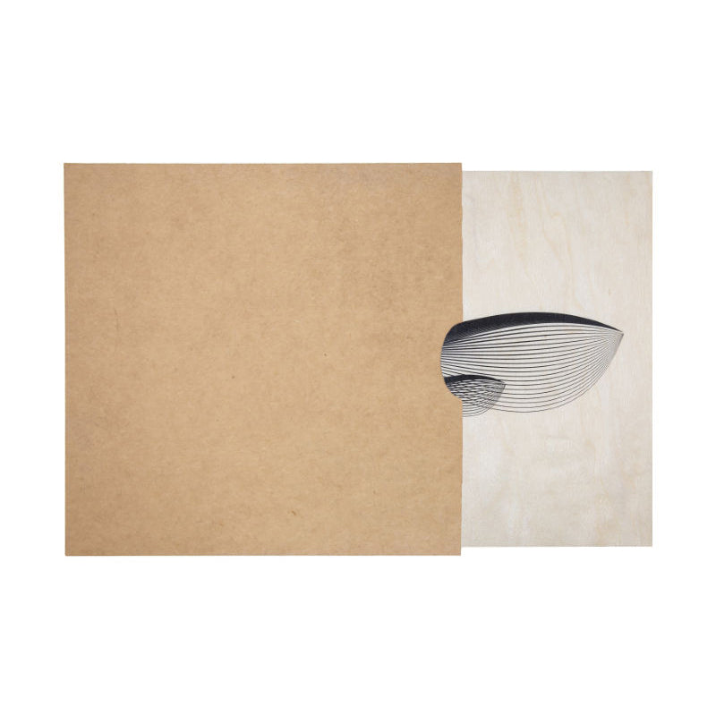 Poster 45T en bois animals whale W