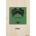Carte en bois portrart Frida W