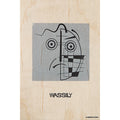 Carte en bois portrart Wassily W