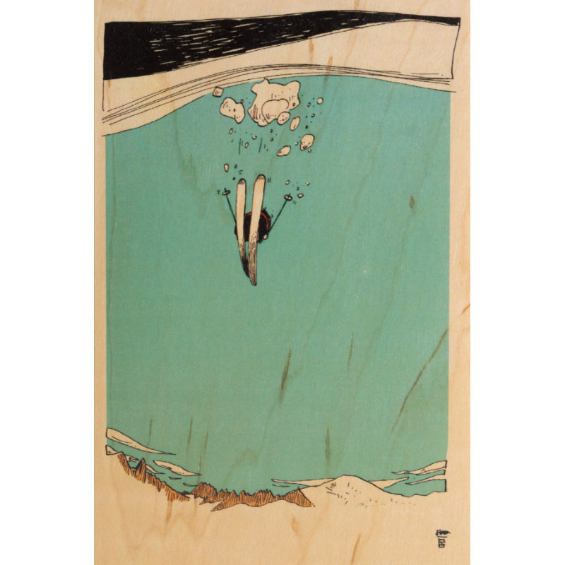 Carte en bois ride barre W