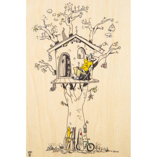 Carte en bois ride cabane W