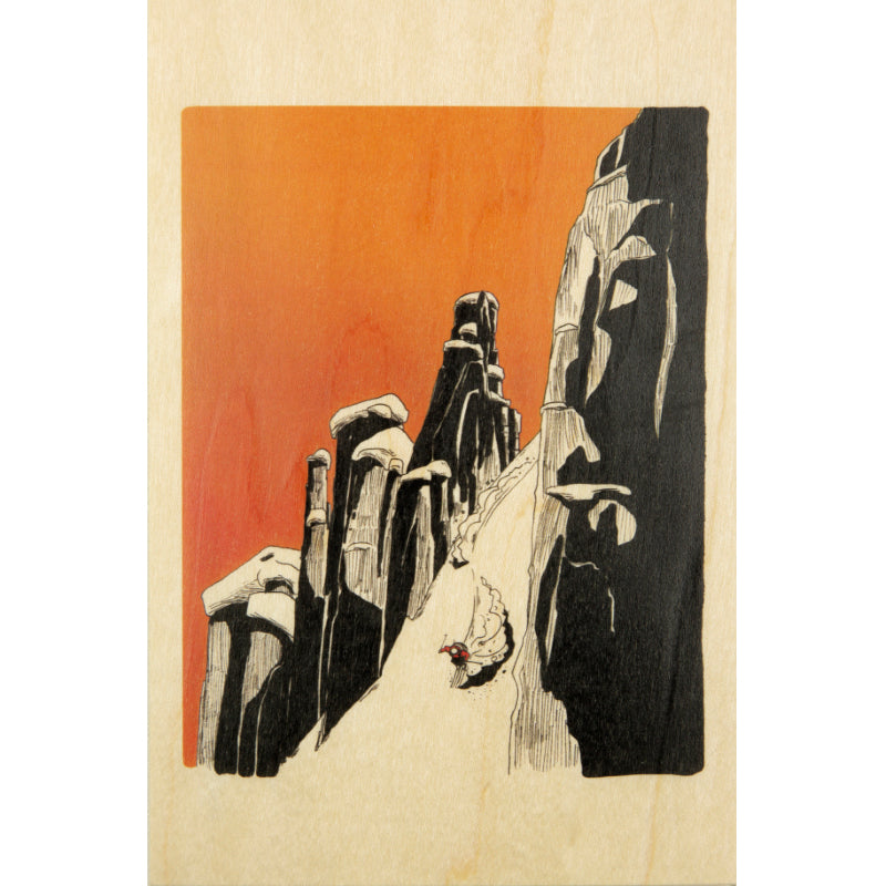 Carte en bois ride couloir W