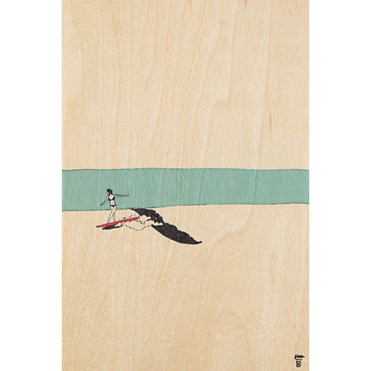 Carte en bois ride long board W
