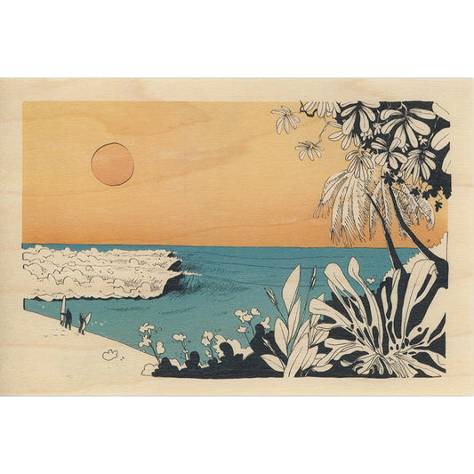 Carte en bois ride paradise W