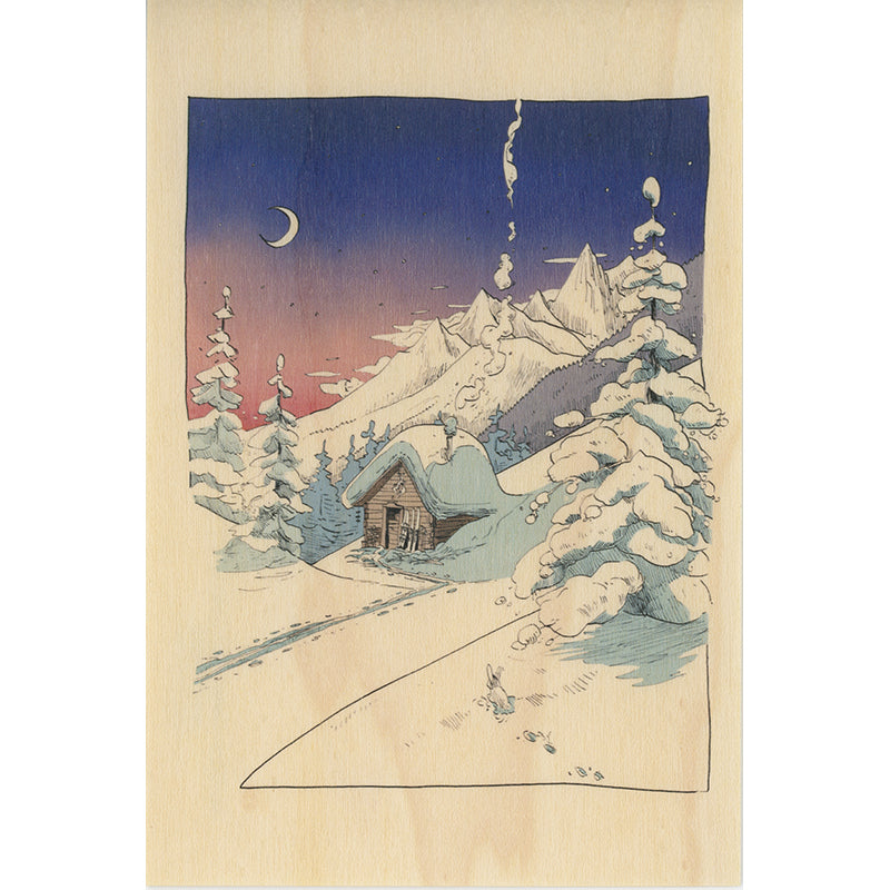 Carte en bois ride refuge W