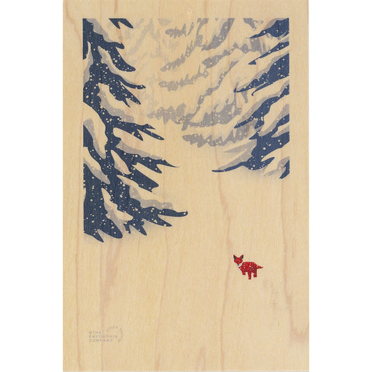 Carte en bois ski la clairière W