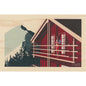 Wood postcard ski le balcon W