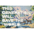 Carte en bois slogans generation W