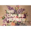 Carte en bois slogans heroes W