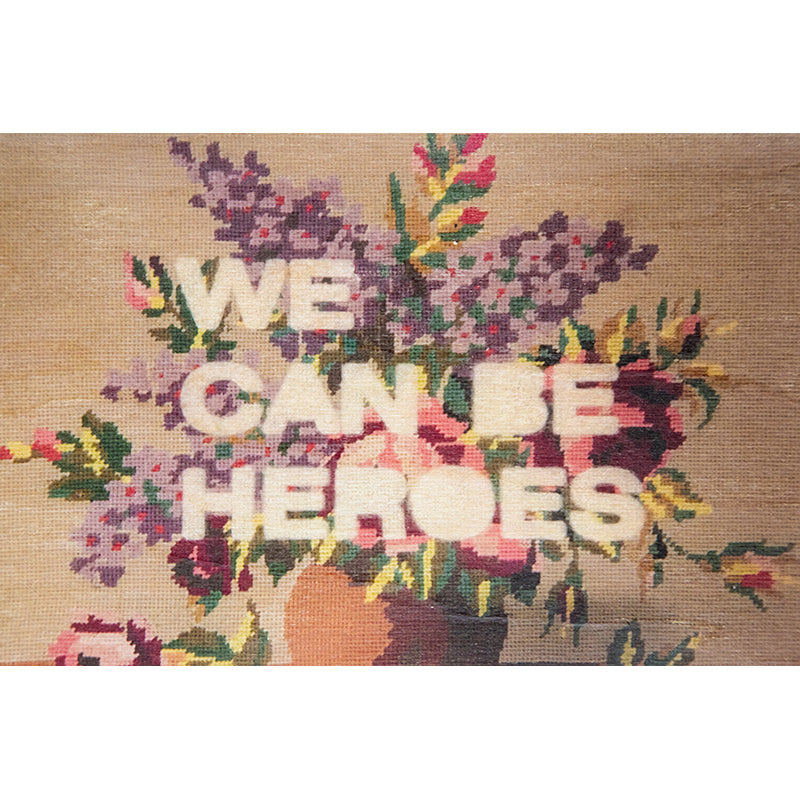 Carte en bois slogans heroes W