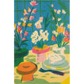 Carte en bois still life flowers everywhere W