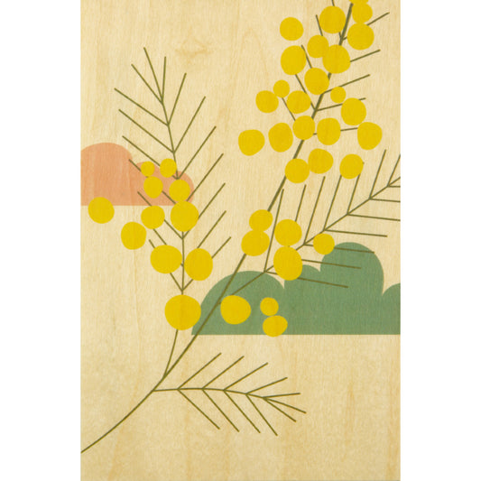 Carte en bois tea time mimosa W