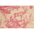 Carte en bois toile de jouy 4 parties cerf W