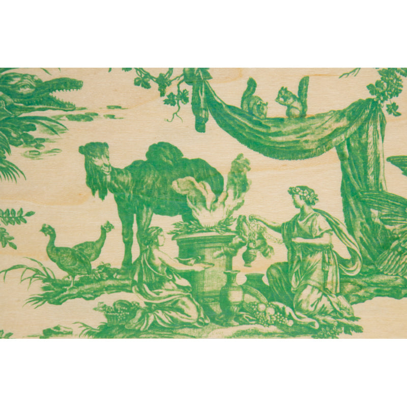 Carte en bois toile de jouy 4 parties dromadaire W