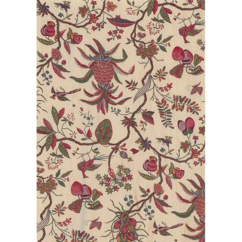 Carte en bois toile de jouy ananas W