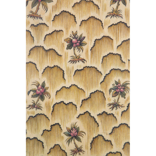 Carte en bois toile de jouy motif floral W