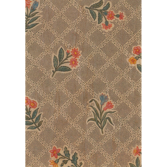 Carte en bois toile de jouy semi floral W