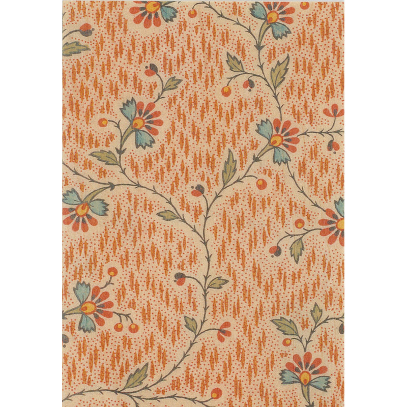 Carte en bois toile de jouy bleuets W