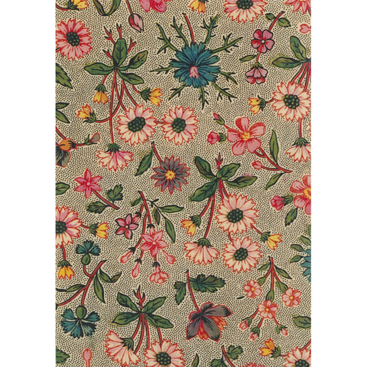 Carte en bois toile de jouy marguerites W