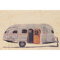 Wood postcard travel caravan W