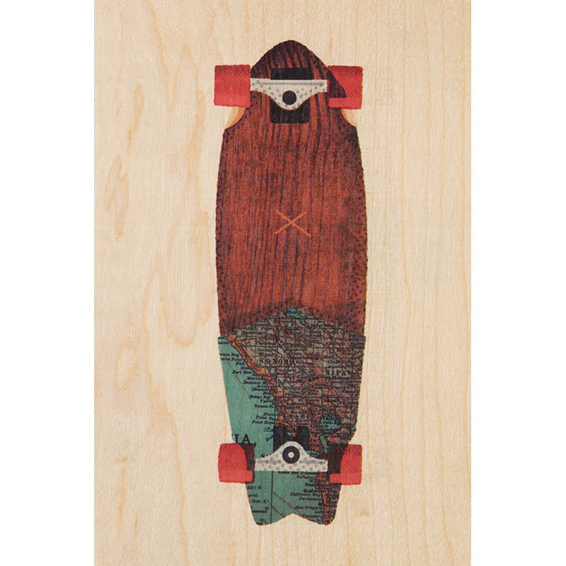Wood postcard travel skate W