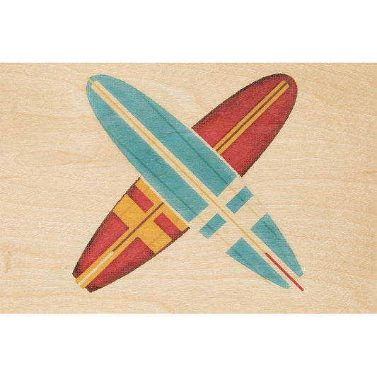 Carte en bois travel surf W