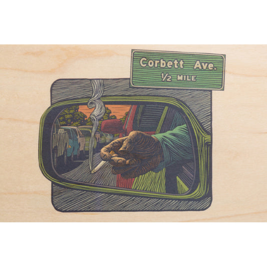 Carte en bois vintage smoke W