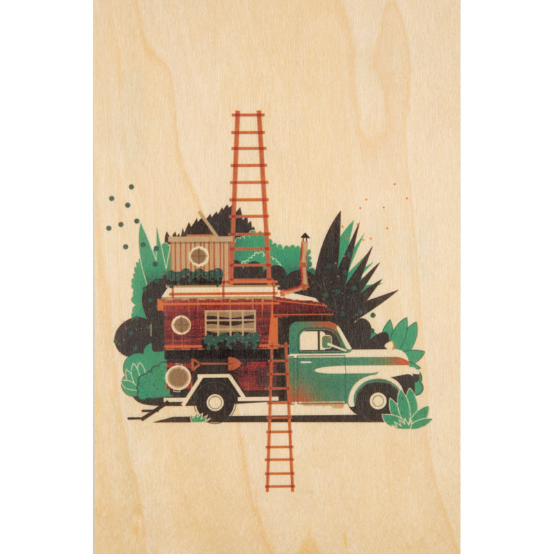 Wooden map travel ladders W