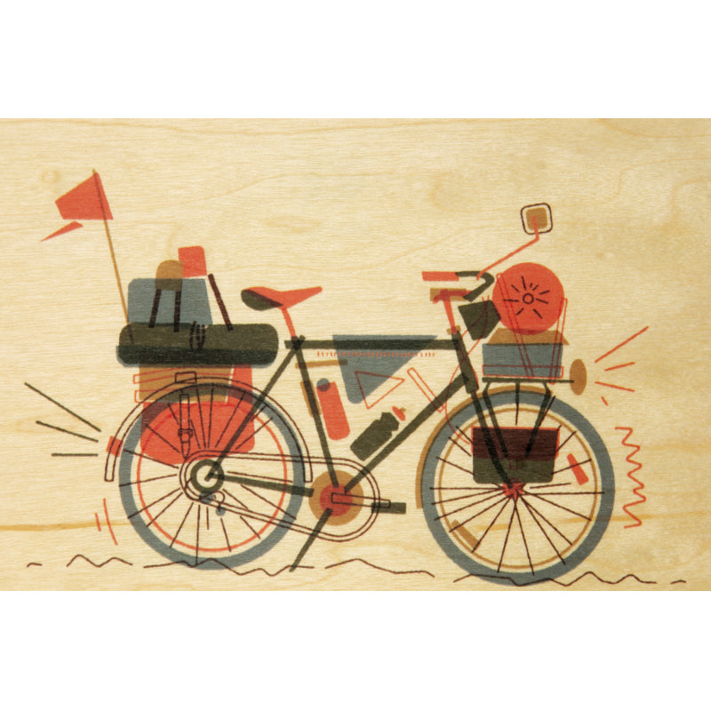 Wooden map for super bike travel W