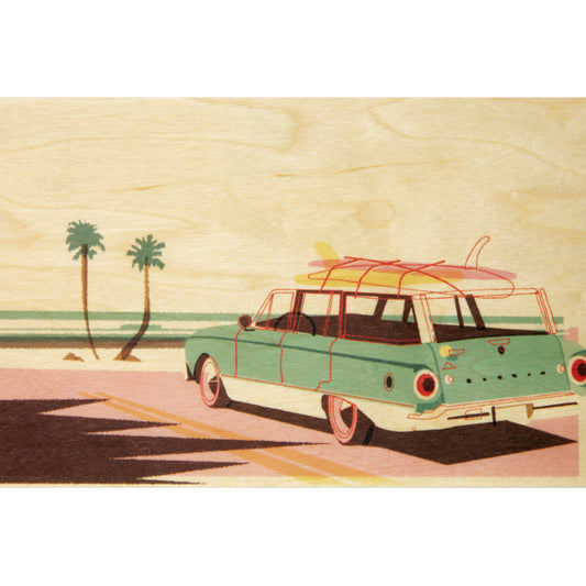 Carte en bois voyage Turks and Caicos W