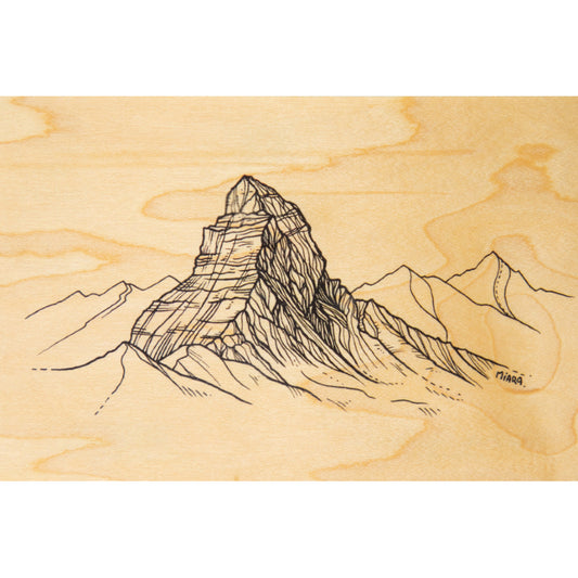 Carte en bois winter Cervin W