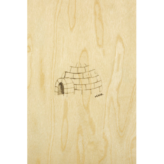 Carte en bois winter igloo W